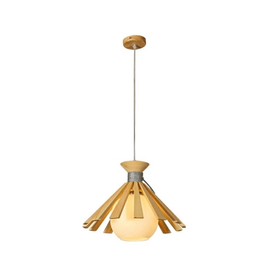 Modern Simple Down Lighting Wood Material Hanging Light Kit for Living Room