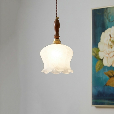 Modern Simple Hanging Lamp Kit Glass Shade Suspension Pendant Light for Living Room