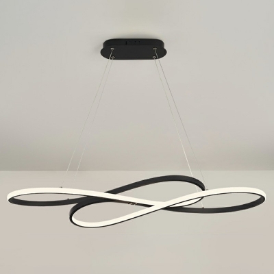 1-Light Island Lighting Simplicity Style Circle Shape Metal Chandelier Light Fixture