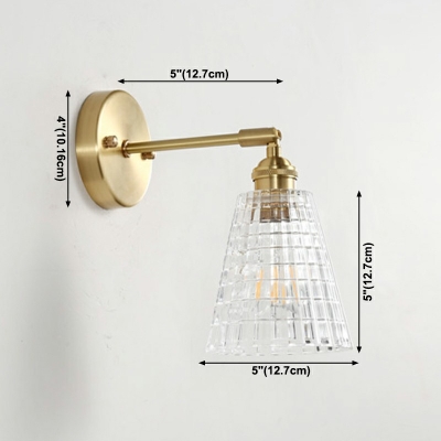 1-Light Sconce Lights Industrial Style Cone Shape Metal Wall Lighting Ideas