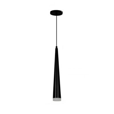 Black Funnel Pendant Lighting Fixtures Modern Style Metal 1 Light Pendant Ceiling Lights
