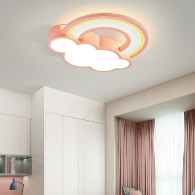 Child's Room Led Flush Mount Ceiling Fixture Modern Creative Flush Mount Lamp for Bedroom