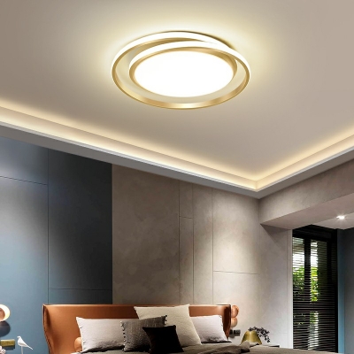 Contemporary Circular Ring Flush Mount Ceiling Light Fixtures Metal Flush Mount Ceiling Lamp