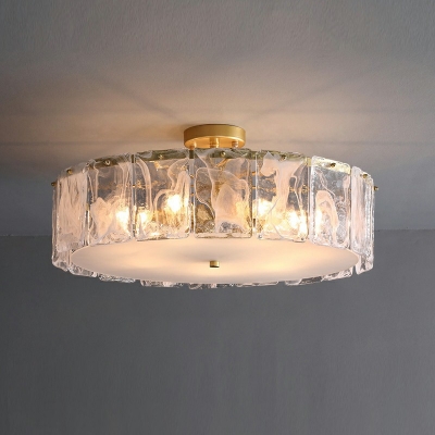 Contemporary Glass Flush Mount Ceiling Light Fixture Pendant Lights for Bedroom