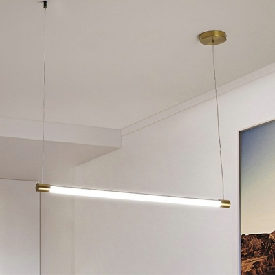 Contemporary Linear Island Chandelier Lights Metal Ceiling Pendant Light
