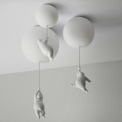 Creative Flush Mount Ceiling Light Fixture Kid's Room Modern Close to Ceiling Lamp