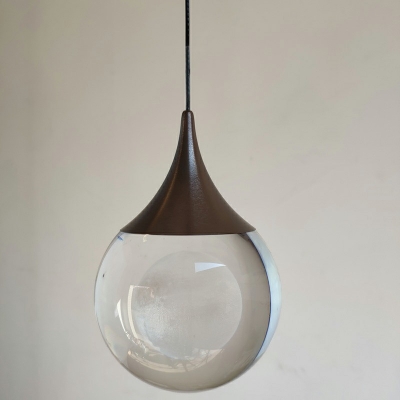 Crystal Globe Modern Ceiling Pendant Lamp 1 Light Minimalist Ceiling Light for Bedroom