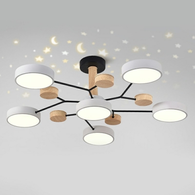 Designer Style LED Chandelier Light Nordic Style Macaron Pendant Light for Living Room