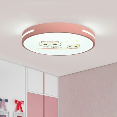 Macaron Ring Flush Mount Ceiling Light Fixture 1 Light Nordic Style Modern Flush Mount Led Lights for Bedroom