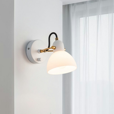 Modern Style LED Wall Sconce Light Nordic Style Glass Metal Wall Light for Bedside
