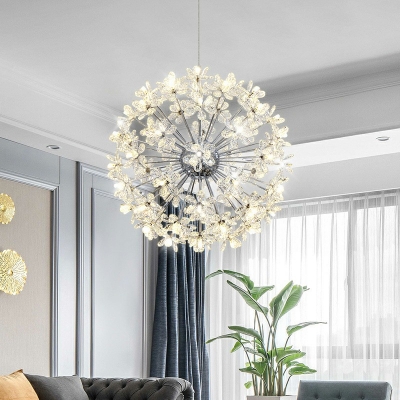 Modern Style Metal Chandelier Crystal Global Ceiling Chandelier for Living Room