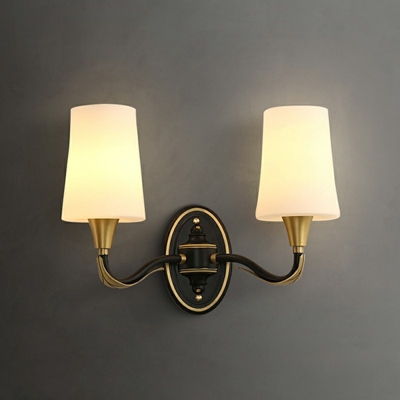 Nordic Style Glass Wall Sconce Light Postmodern Style Retro Wall Lamp for Bedside