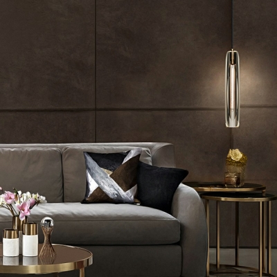 Pendant Light Strip Shade Modern Style Crystal Ceiling Pendant Light for Living Room