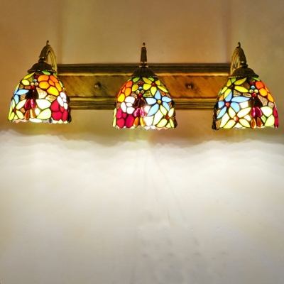 Vanity Sconce Lights Tiffany Style Glass Vanity Wall Light Fixtures for Living Room