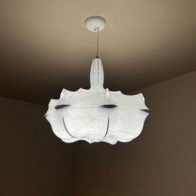 White 1 Light Modern Hanging Pendant Lights Minimalist Hanging Light for Living Room