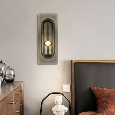 1 Light Modern Wall Sconce Light Fixtures Metal Minimalist Wall Light Shade for Bedroom