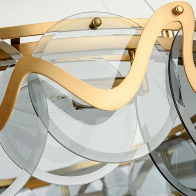 12-Light Hanging Light Kit Simplicity Style Ring Shape Metal Chandelier Pendant Light