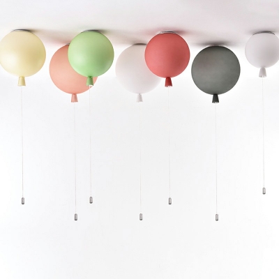 Close to Ceiling Lighting Fixture 1 Light Macaron Nordic Style Flush Mount Lamp for Bedroom