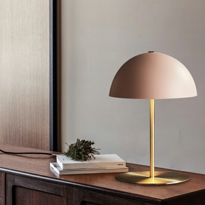 Contemporary Metal Reading Book Light Semicircle Nightstand Lamp for Bedroom