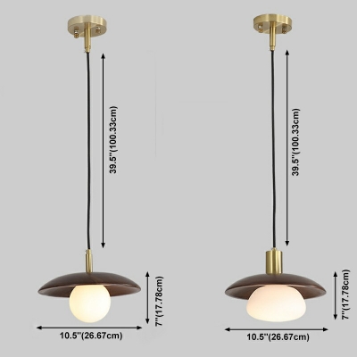 Contemporary Wood Material Drop Pendant Suspension Pendant for Living Room