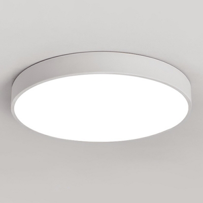 Fabric Drum Flush Mount Ceiling Light Fixtures White Close to Ceiling Lighting for Bedroom