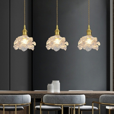 Industrial Style Hanging Lamp Kit Glass Hanging Pendant Lights for Dining Room