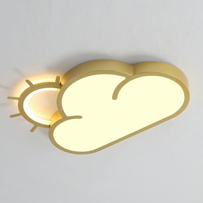 Kid's Modern Flush Mount Ceiling Light Fixture LED Nordic Style Close to Ceiling Lamp for Bedroom
