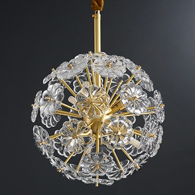 Modern Style Chandelier Crystal  Material Round Shape Ceiling Chandelier for Bedroom