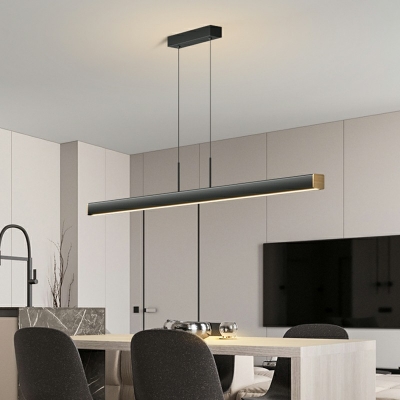 Ultra-Modern Island Lamps Linear Pendant Light Fixtures for Meeting Room Dining Room