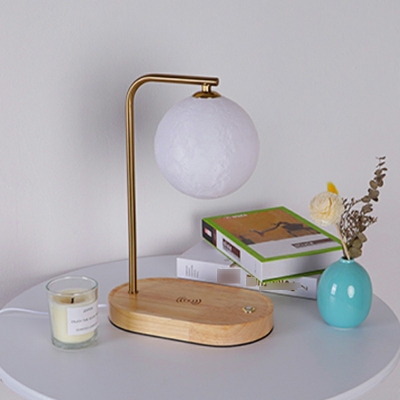 Ultra-Modern Night Table Lamps 1 Light Global Glass Table Light for Bedroom