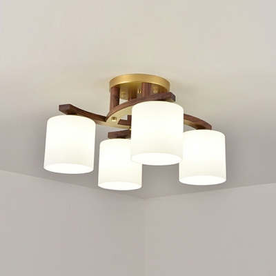 Wood Fininsh Flush Ceiling Light Fixture Flush Ceiling Lights for Dining Room