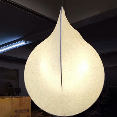 1 Light Diamond Hanging Light Kit Modern Style Silk Pendant Lighting Fixtures in White