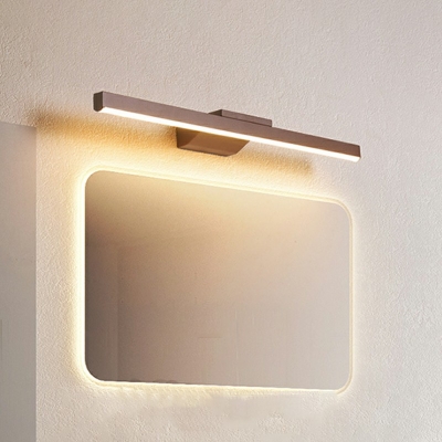 1-Light Wall Light Fixture Minimalism Style Linear Shape Metal Vanity Lighting