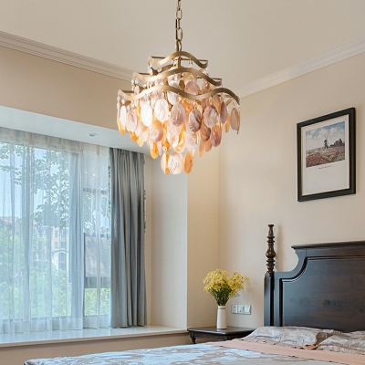 Modern Elegant Suspension Pendant Light Metal Nordic Chandelier Lamp for Living Room