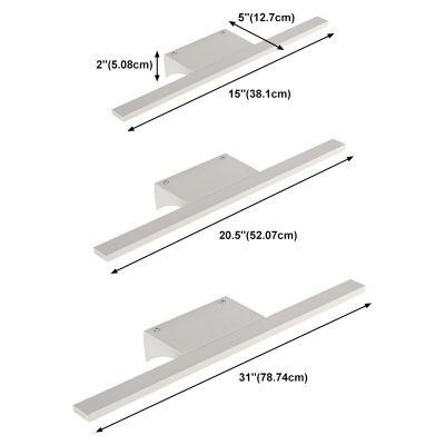 Modern Natural Light Linear Vanity Light Fixtures Metal and Aluminum Led Vanity Light Strip