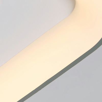 1-Light Square Shape Ceiling Lamp Minimalism Style Flush Mount Light for Bedroom