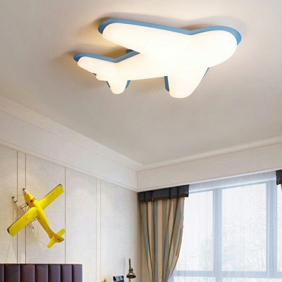 Creative Flush Mount Ceiling Lighting Fixture Airplane Close to Ceiling Lamp for Bedroom