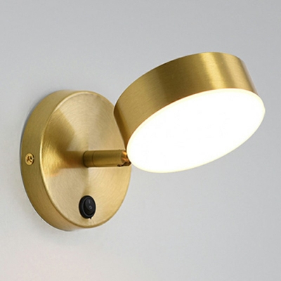 Gold Shade Wall Sconce Lighting Postmodern Metal Wall Mounted Lights for Bedroom