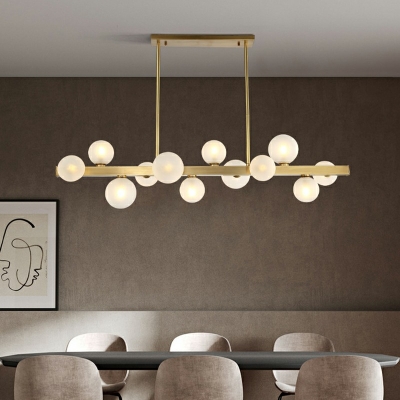 7-Light Island Pendants Modern Style Ball Shape Metal Hanging Lamp Kit
