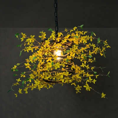 Industrial Simple Hanging Lamp Kit With Plants Suspension Pendant Light for Dining Bar