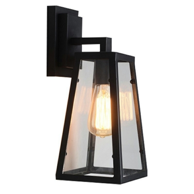 Industrial Style 1 Head Wall Mount Lighting Glass Wall Mounted Light Fixture for Corridor