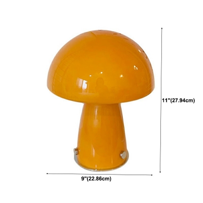 Mid-Century Warm Light Glass Table Lamp Modern Mushroom Night Table Lamps for Bedroom