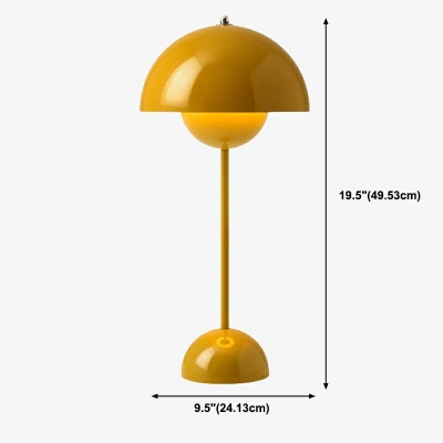 1 Light Dome Shape Modern Table Lamps Metal Bedside Table Lamps For Living Room