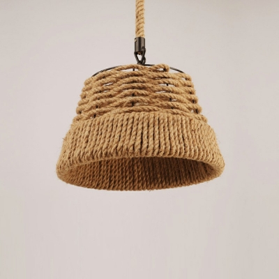 Pendant Industrial Hand-Wrapped Rope Light Suspension Pendant Light for Living Room Cafe