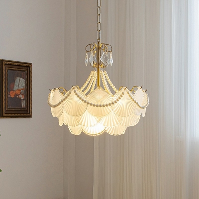 Pendant Light Traditional Style Glass Ceiling Pendant Light for Living Room