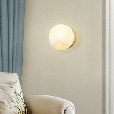 Round Shape Wall Light Sconce LED Wall Mounted Light Fixture for Living Room