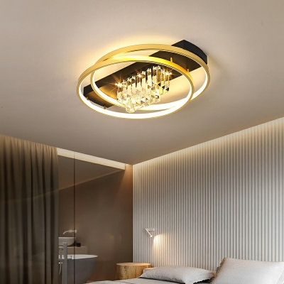 3-Light Flush Mount Light Minimalism Style Square Shape Metal Ceiling Mounted Fixture