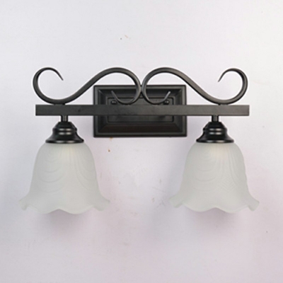Art Deco Wall Mounted Light Fixture Glass and Metal Wall Mounted Vanity Lights