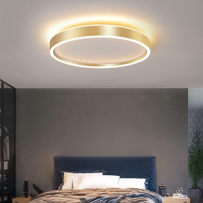 Contemporary Round Flush Mount Ceiling Light LED Ceiling Lamp for Living Room