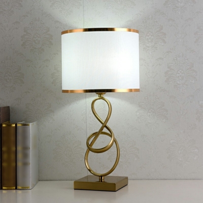 Modern Nightstand Lamps Fabric Bedside Reading Lamps